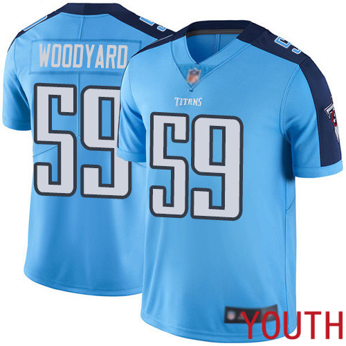 Tennessee Titans Limited Light Blue Youth Wesley Woodyard Jersey NFL Football 59 Rush Vapor Untouchable